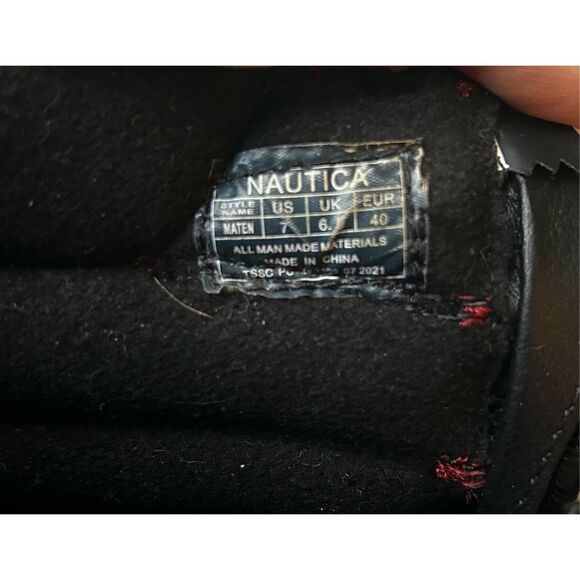 NAUTICA Men's Maten Weather Resistant Snow Zipper Insulated Duck Boot Sz 7 Red - Picture 6 of 6
